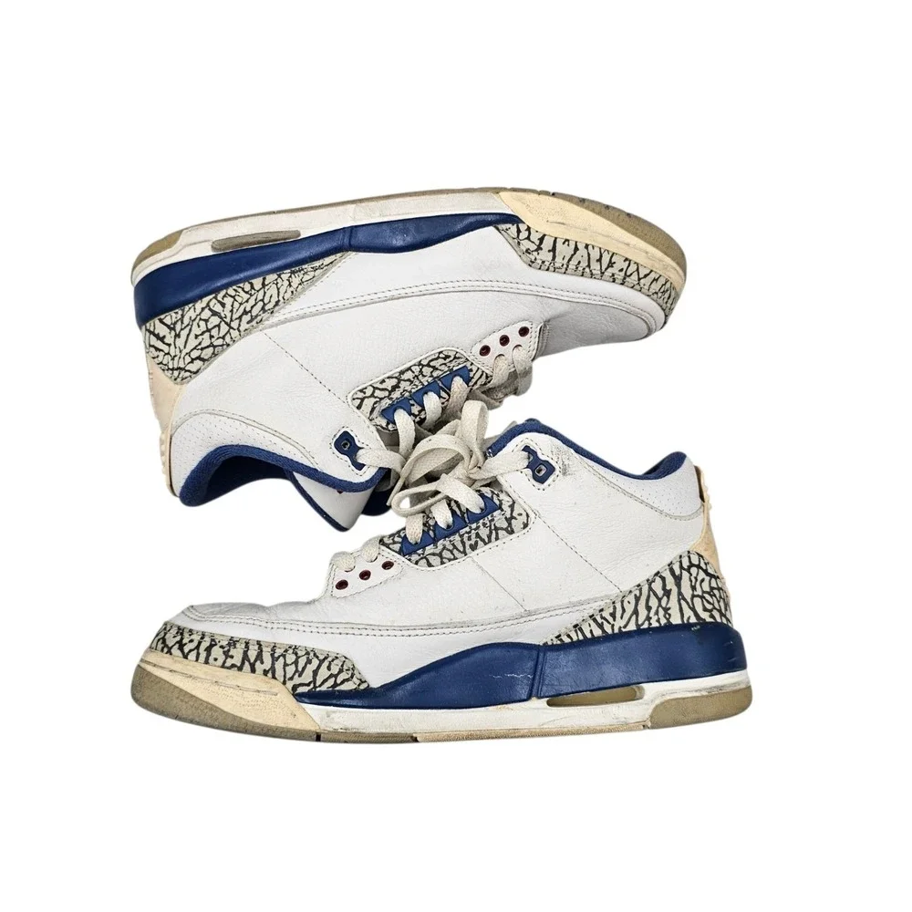 Nike Men's Size 8 US VTG Air Jordan 3 Retro 2001 True Blue Sneakers Shoes READ